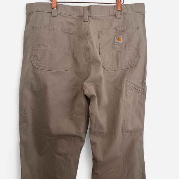 Carhartt Tan Workwear-Core Relaxed Fit Khaki Pants Rugged Utility Classic 40x32 - Picture 6 of 7